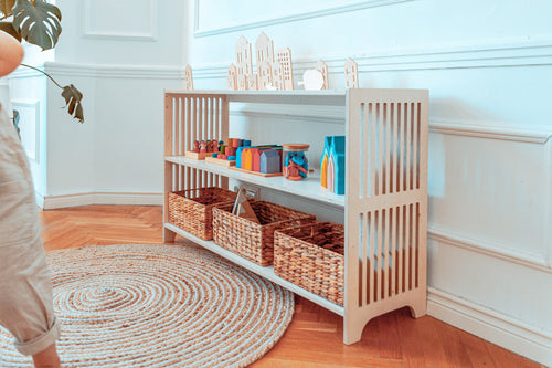 45.3 " OKI Childrens bookcase | Toy storage | Toy shelf | Montessori furniture | Mid century bookcase