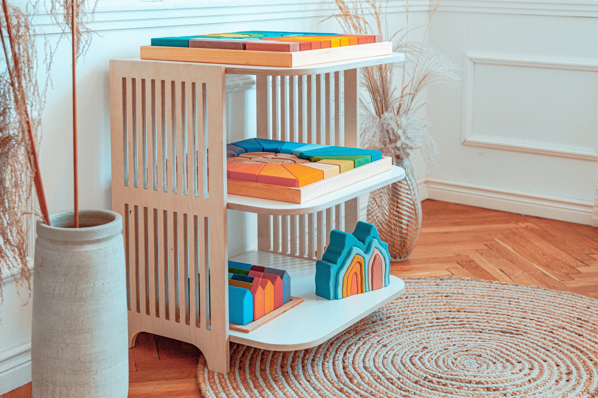 HINGI GRI shelf | Shelf for Grimms toys | Montessori furniture | Montessori shelf