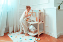 Load image into Gallery viewer, Montessori self-care station | HINGI Tara | Montessori Washbasin | Toddler shelf
